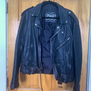 leather jacket!! broken in!! men’s size 48!!